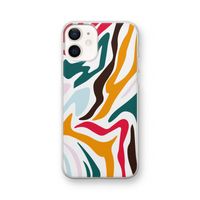 Colored Zebra: iPhone 12 Transparant Hoesje