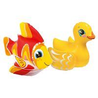 Intex kleine opblaas dieren zwembad setje eend/vis 25 cm