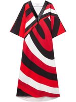 PUCCI robe-caftan à imprimé Iride - Rouge