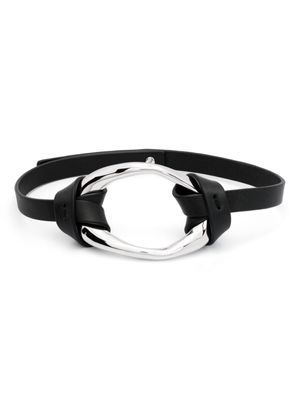 Jil Sander collier ras-de-cou en cuir - Noir