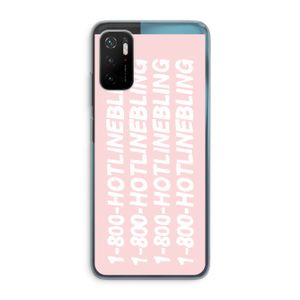 Hotline bling pink: Xiaomi Poco M3 Pro 5G Transparant Hoesje