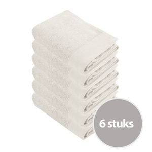 Walra Soft Cotton Handdoek 50x100 cm 550gram Stone Grey - 6 stuks