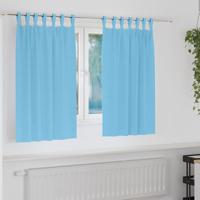 Gordijnen met gordijnen 2 pcs lichtblauw Polyester