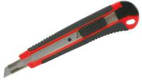 KS TOOLS Ks-tools knifeuniversal, 2-component handle, plastic housingfor right-handed use, with eyelet, blade 9 x 80mm, strong snap off blade: 0,4mm, metal blade guide out - thumbnail