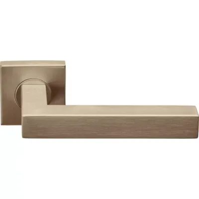 Formani | Deurkruk BASIC BSQ1-G op vierkant rozet | PVD Licht Brons