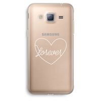 Forever heart pastel: Samsung Galaxy J3 (2016) Transparant Hoesje