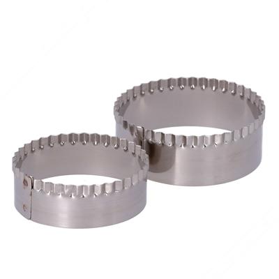 Ring Set met 2 roestvrijstalen ringen zonder handvat of snij Tigella (8,6cm & 7cm)