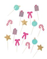 HEMA Cocktailprikkers 9cm Kerst - 6 stuks HEMA Cocktailprikkers 9cm Kerst - 6 stuks