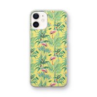 Flamingo party: iPhone 12 mini Transparant Hoesje