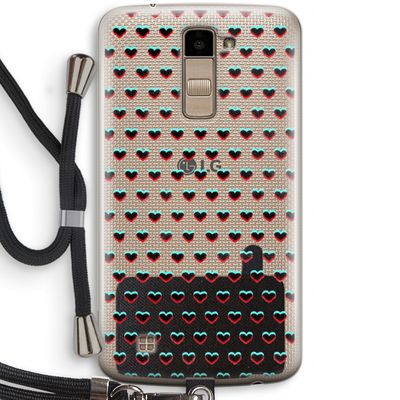 Hartjes: LG K10 (2016) Transparant Hoesje met koord
