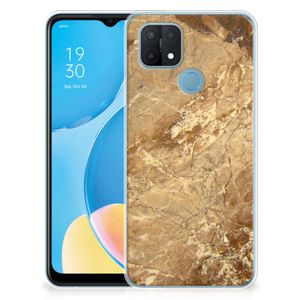 OPPO A15 TPU Siliconen Hoesje Marmer Creme