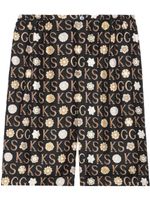 Gucci x Ken Scott bermuda à motif monogrammé - Noir