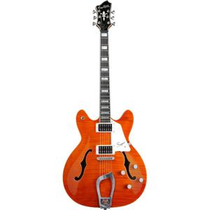 Hagstrom Super Viking Mandarin Flame semi-akoestische gitaar