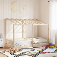 Kinderbed met bedhuis 90x200 cm massief grenenhout