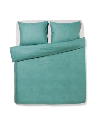 051 Dekbedovertrek 240x200/220cm Flanel Melange Groen (groen)