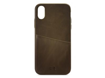 Senza Senza Desire Leather Cover with Card Slot Apple iPhone XR Burned Olive