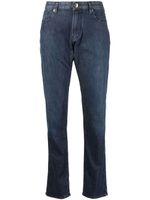 Emporio Armani jean slim à taille mi-haute - Bleu