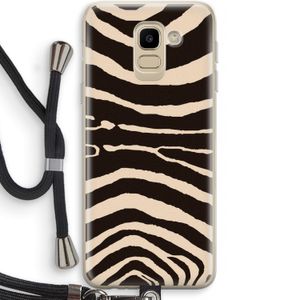 Arizona Zebra: Samsung Galaxy J6 (2018) Transparant Hoesje met koord