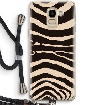 Arizona Zebra: Samsung Galaxy J6 (2018) Transparant Hoesje met koord