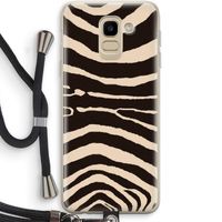 Arizona Zebra: Samsung Galaxy J6 (2018) Transparant Hoesje met koord