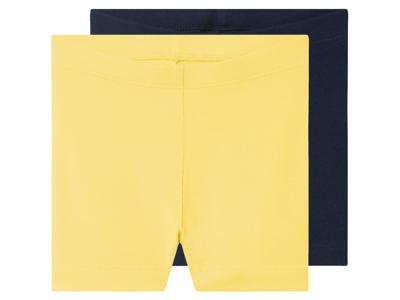 lupilu 2 korte baby broekjes (Geel/navy, 62/68)