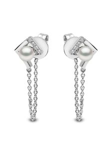 Yoko London boucles d'oreilles Trend Freshwater en or blanc 14ct - Argent