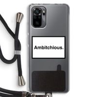 Ambitchious: Xiaomi Redmi Note 10 Pro Transparant Hoesje met koord