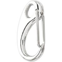 Creativ Company Sleutelhaak, l: 30 mm, b: 15 mm, verzilverd, 2 stuk/ 1 doos