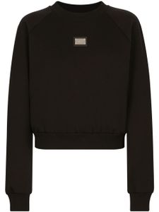 Dolce & Gabbana sweat à plaque logo - Noir