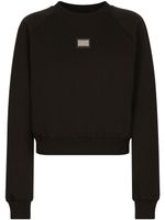 Dolce & Gabbana logo-plaque crew-neck sweatshirt - BLACK