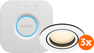 Philips Hue Milliskin White Ambiance Rond Wit 3-pack + bridge