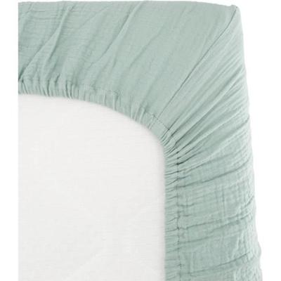 Inbakerhoeslaken - DOMIVA - 70x140 cm - Celadon - Katoengaas
