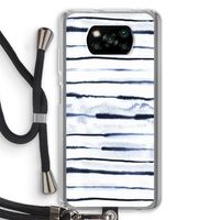 Ink Stripes: Xiaomi Poco X3 NFC Transparant Hoesje met koord