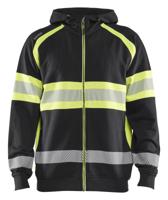 Blåkläder High-Vis Hooded Sweatshirt 35521158 | Zwart/High-Vis Geel | Maat M - 7330509831120