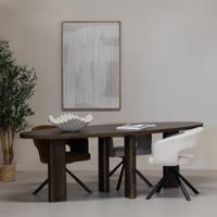 Eettafel Sydney Donkerbruin Ovaal 300cm - Giga Meubel