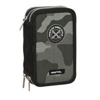 Schooletui met Accessoires Safta Stone Zwart 12.5 x 19.5 x 5.5 cm 36 Onderdelen