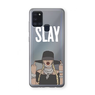Slay All Day: Samsung Galaxy A21s Transparant Hoesje