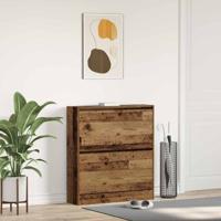 Schoenenkast met opslag Oud hout 80 x 21 x 87.5 cm Bewerkt hout
