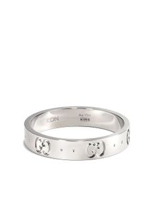 Gucci anneau Icon en or blanc 18ct - Argent