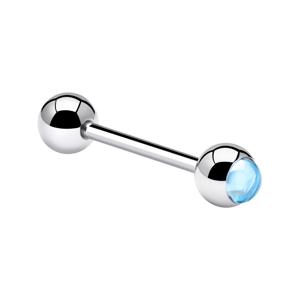 Barbell met Cabochon Balls Chirurgisch Staal 316L Barbells