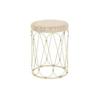 Bijzettafel DKD Home Decor Natuurlijk Metaal Crème Rotan (35 x 35 x 49 cm)