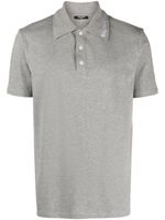 Balmain polo en coton à logo brodé - Gris