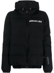 Moncler Grenoble doudoune à logo imprimé Suisses - Noir