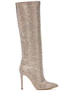 Paris Texas bottes Holly 115 mm à ornements en cristal - Tons neutres