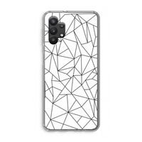 Geometrische lijnen zwart: Samsung Galaxy A32 5G Transparant Hoesje