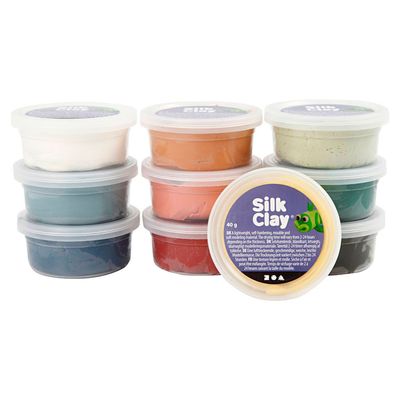Creativ Company Silk clay, pastelkleuren, 10dlg.