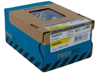 Proftec Spaanplaatschroef Vz Pk +Snijpunt Torx TX20 (+Bit) 4.0X45/30 | 200 stuks - 5206.01.25801
