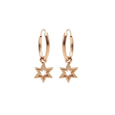 Karma Oorringen Hoops Open Star Rosé