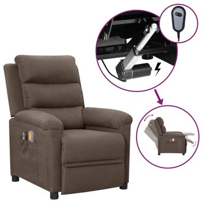 Massagestoel elektrisch stof taupe
