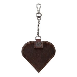 Micmacbags Sleutelhanger Heart Mendoza Donker Bruin